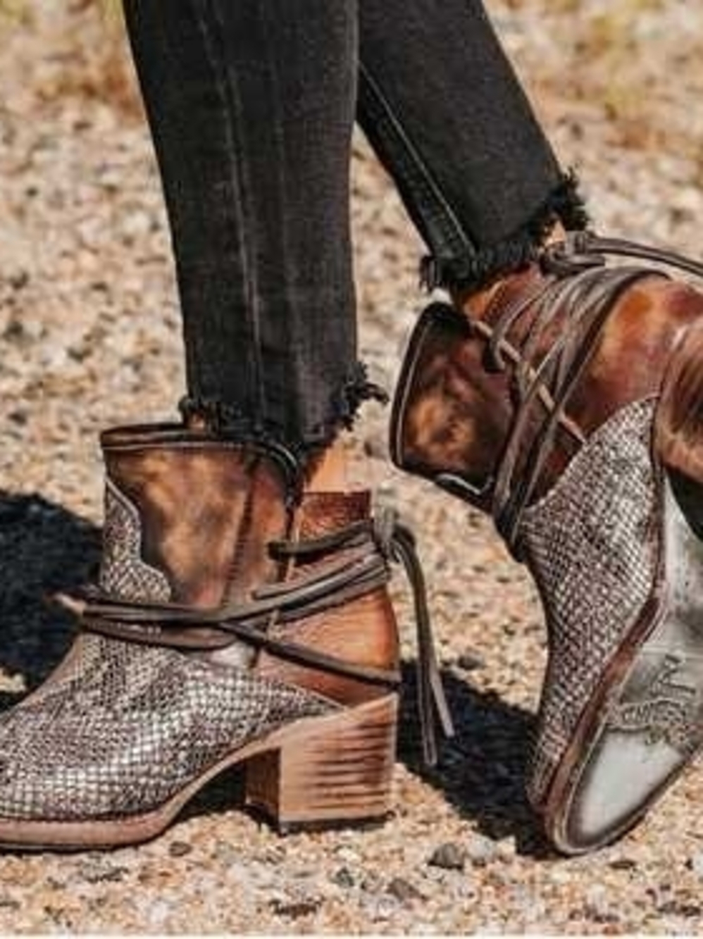 FREEBIRD by Steven 'Casey' Women's Ankle Boot Bootie Snakeskin size 10